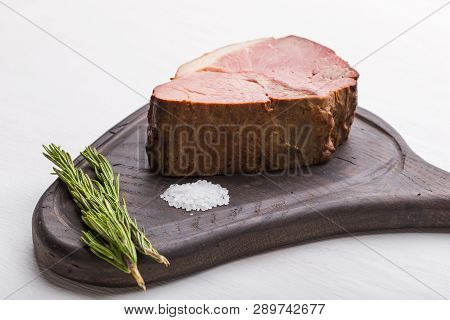 Food, Cuisine And Horsemeat Concept - Close Up Of Delicious Horse Meat
