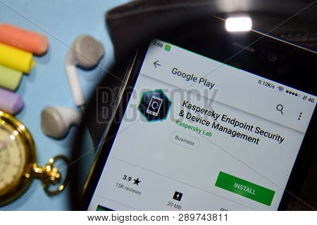 Bekasi, West Java, Indonesia. March 16, 2019 : Kaspersky Endpoint Security & Device Management Dev A