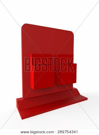 Flyer Holder Box  For Customisation 3d Illustration