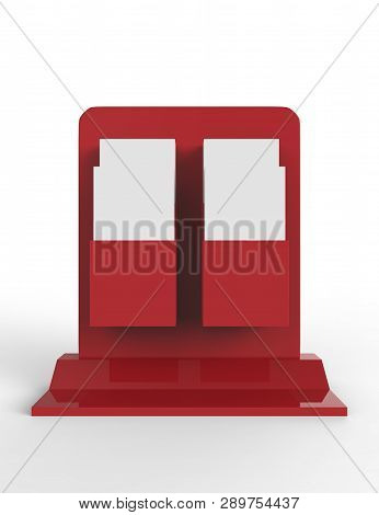 Flyer Holder Box  For Customisation 3d Illustration