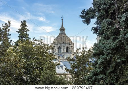 Detail Of A Dome Of The Escorial Monastery. Spain Madrid.