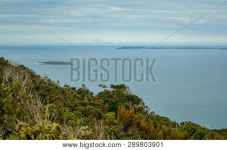 Oceanview From Bluff Hill Lookout, Southernmost Point In New Zealand