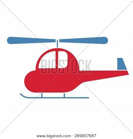Helicopter Simlple Art Geometric Illustration. Icon, Graphic Symbol, Part Of Image Design Various Tr