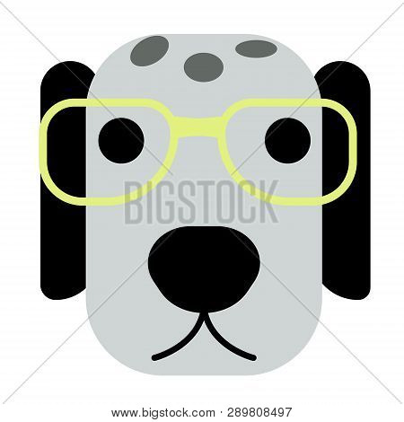 Dalmatian Dog Simlple Art Geometric Illustration. Icon, Graphic Symbol, Part Of Image Design . Dogs 