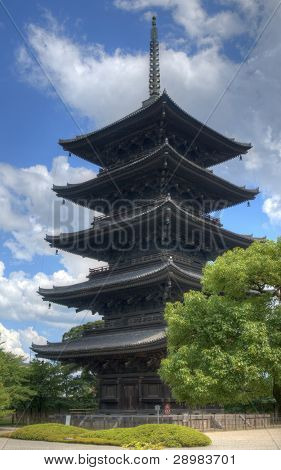Toji Pagoda a Kyoto, in Giappone.