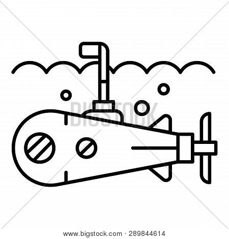 Sea Submarine Periscope Icon. Outline Sea Submarine Periscope Icon For Web Design Isolated On White 