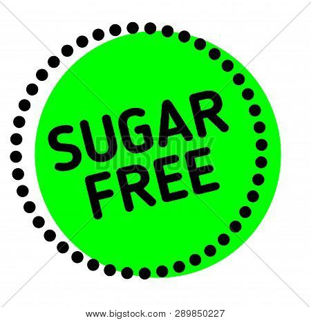 Sugar Free Label On White Background Sticker Label