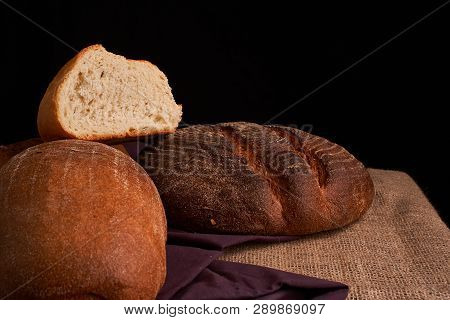 Breads Concept Of Teasty Home Food Close Up On Table