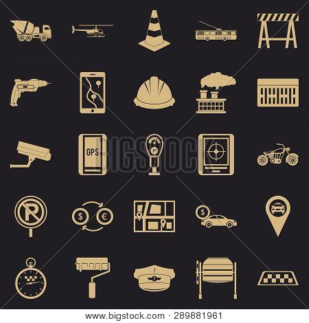 Mechanical Engineering Icons Set. Simple Set Of 25 Mechanical Engineering Vector Icons For Web For A