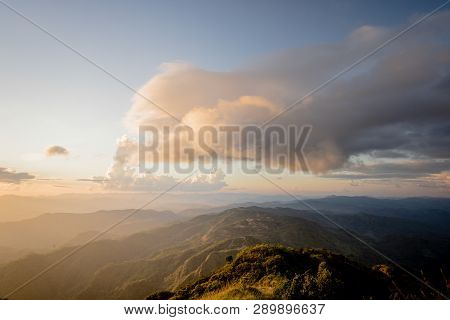 The Sea Of Fog With Forests And Mountains Valley ,beautiful In Nature Landscape ,doi Thule ,tak Prov