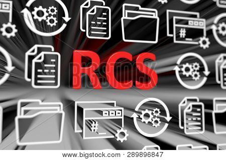 Rcs Concept Blurred Background 3d Render Illustration