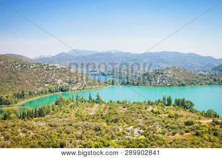 Bacina Lakes, Dalmatia, Croatia, Europe - Overview Across The Beautiful Bacina Lakes