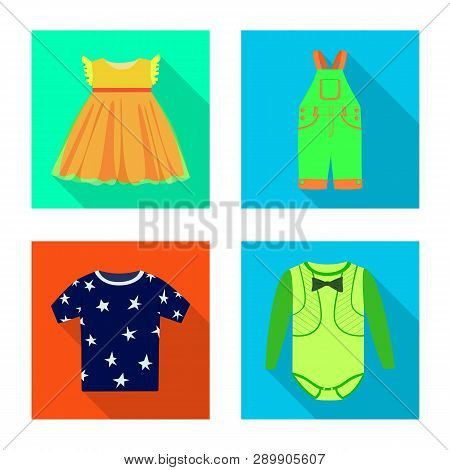 Vector Illustration Of Fashion And Garment Icon. Collection Of Fashion And Cotton Vector Icon For St