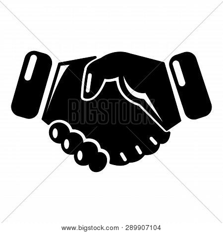 Handshake Ice Hockey Icon . Simple Illustration Of Handshake Ice Hockey Icon For Web Design Isolated