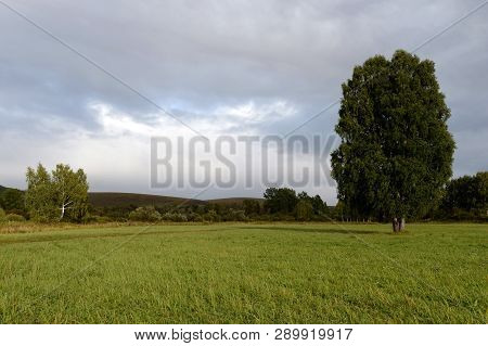 Landscape At The Mouth Of The River Inya. Altai Region. Russia