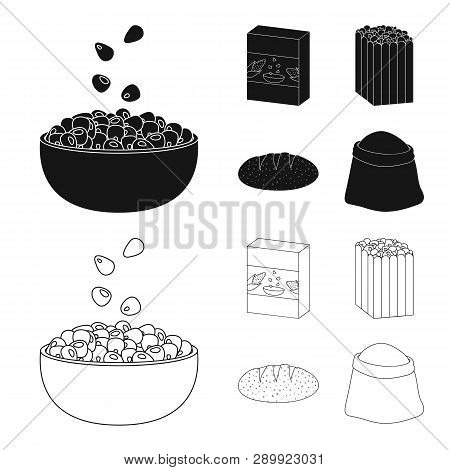 Isolated Object Of Cornfield And Vegetable Logo. Collection Of Cornfield And Vegetarian Stock Vector