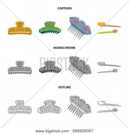 Vector Design Of Beauty And Fashion Logo. Set Of Beauty And Female Vector Icon For Stock.