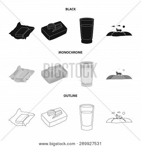 Vector Design Of Creamy And Product Icon. Collection Of Creamy And Farm Vector Icon For Stock.