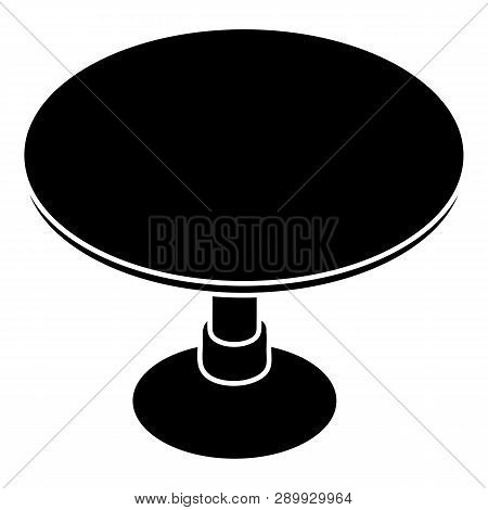 Round Table Icon. Simple Illustration Of Round Table Icon For Web Design Isolated On White Backgroun