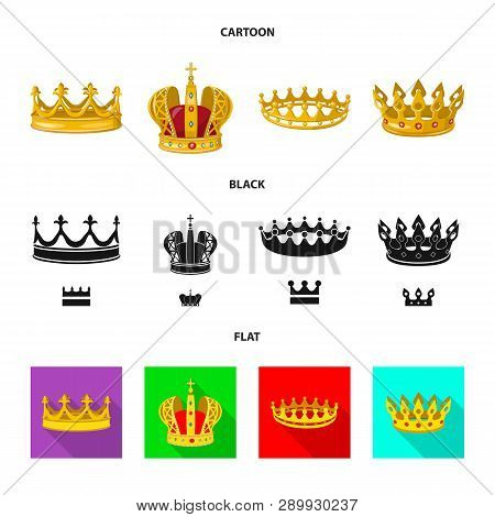 Vector Illustration Of Medieval And Nobility Icon. Set Of Medieval And Monarchy Vector Icon For Stoc