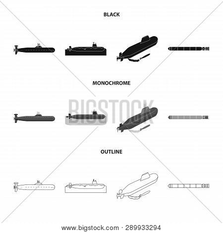 Vector Illustration Of War  And Ship Sign. Set Of War  And Fleet Stock Vector Illustration.