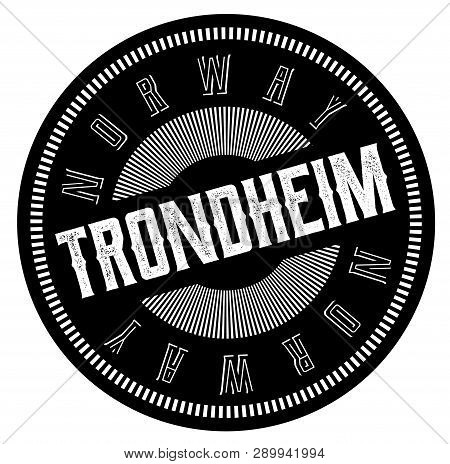 Trondheim Stamp On White Background. Sign, Label Sticker