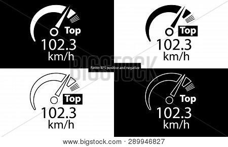 Speedometer Negative And Positive Fir Icon Or Web Application