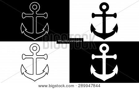 Anchor Icon Positive And Negative For Icon Or Web Application Or App