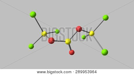 Triphosgene Is A Chemical Compound That Is Used As A Safer Substitute For Phosgene. 3d Illustration