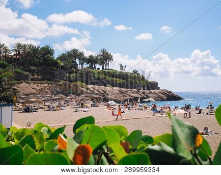 El Duque Beach At Costa Adeje. Tenerife, Canary Islands, Spain