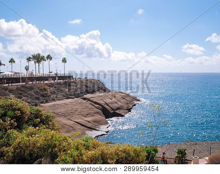 El Duque Beach At Costa Adeje. Tenerife, Canary Islands, Spain
