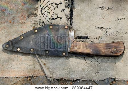 Traditional Hand Made Knife With Its Case