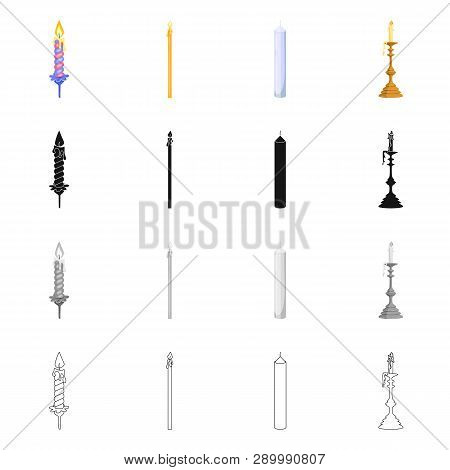 Vector Design Of Relaxation And Flame Logo. Set Of Relaxation And Wax Vector Icon For Stock.