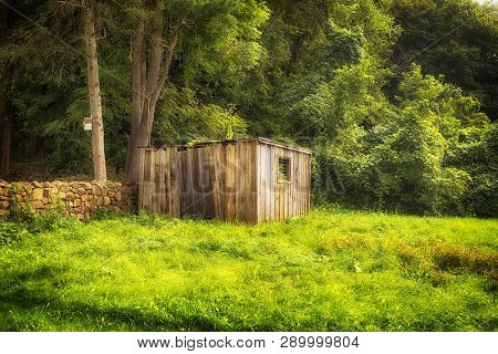 A Small Wooden Shack On The Hillstead Museum Property In Farmington Connecticut In Hartford County I