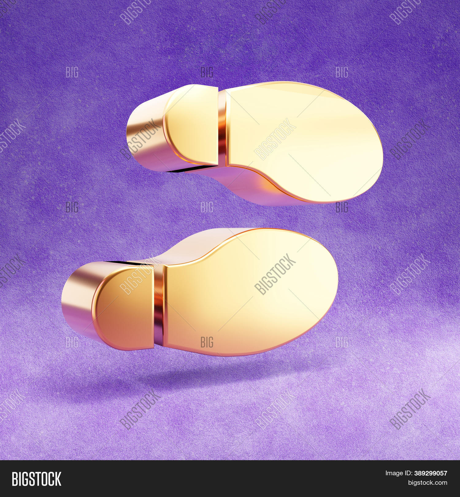 Shoe Prints Icon. Gold Image &amp; Photo (Free Trial) | Bigstock