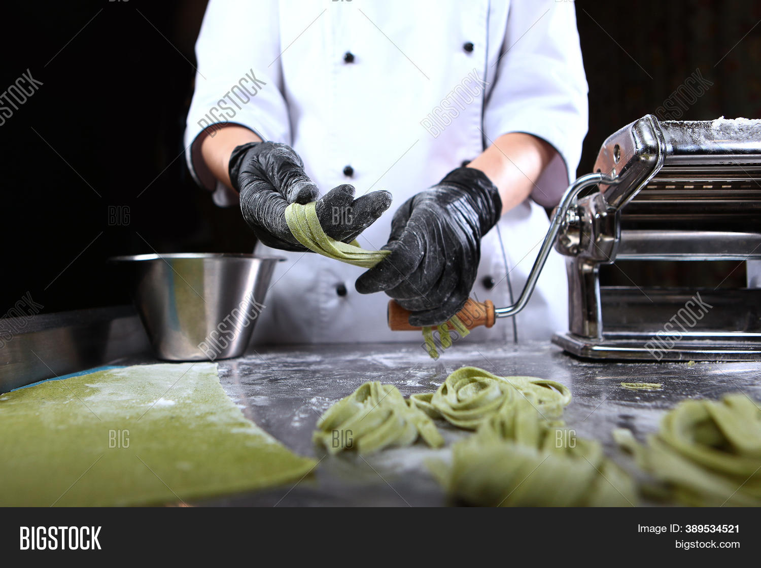 Chef Rolls Pasta Into Image & Photo (Free Trial) Bigstock