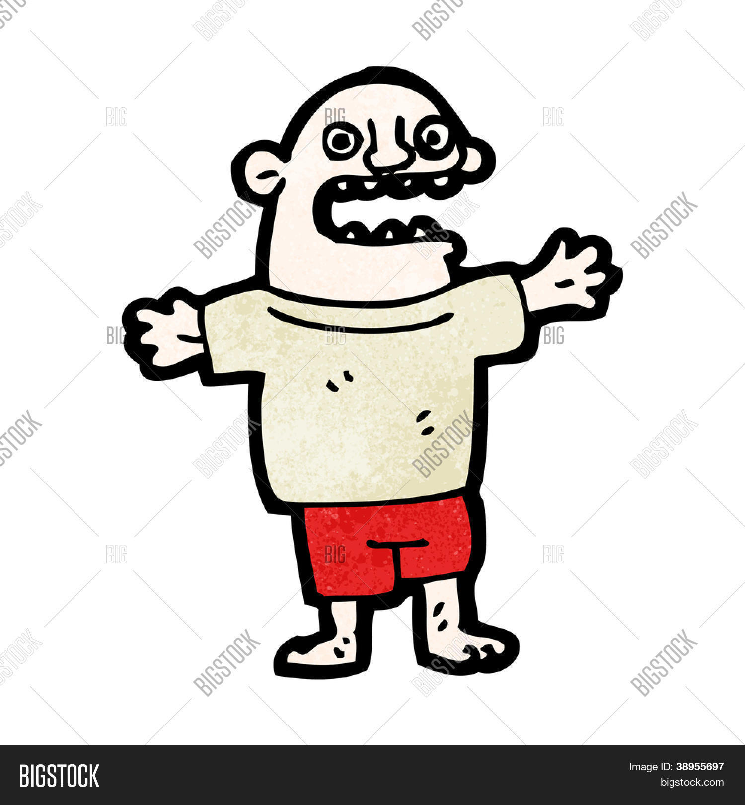 Vector y foto Hombre Feo Dibujos (prueba gratis) | Bigstock
