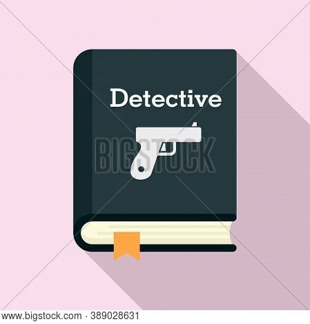 Detective Book Icon. Flat Illustration Of Detective Book Vector Icon For Web Design