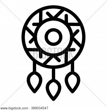 Dream Catcher Amulet Icon. Outline Dream Catcher Amulet Vector Icon For Web Design Isolated On White