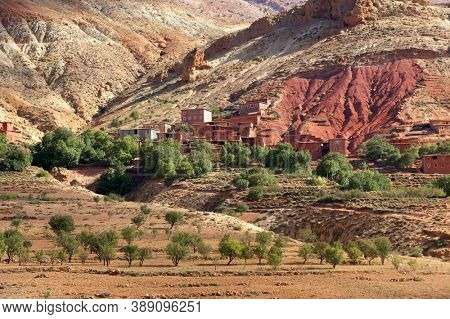 Village in the Atlas mountains, Morocco, Africa