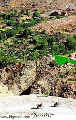 Village in the Atlas mountains, Morocco, Africa