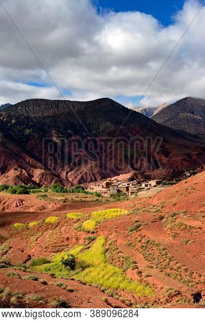Village in the Atlas mountains, Morocco, Africa
