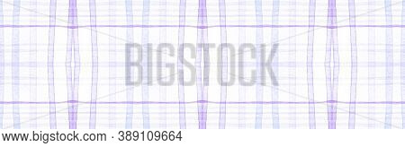 Purple Flannel Checks. Watercolor Plaid Texture. Vintage Checkered Ornament. Seamless Flannel Checks