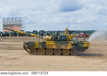 Alabino, Russia - August 27, 2020: Tank Т-72