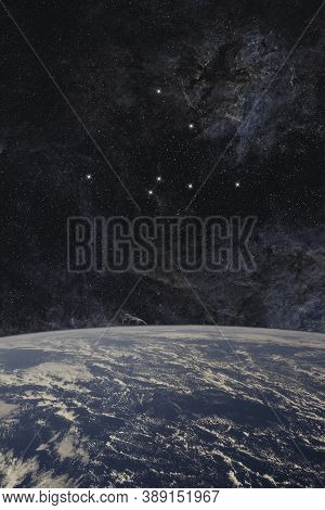 Norma Star Constellation, Night Sky, Cluster Of Stars, Deep Space, Carpenter's Square constellation 