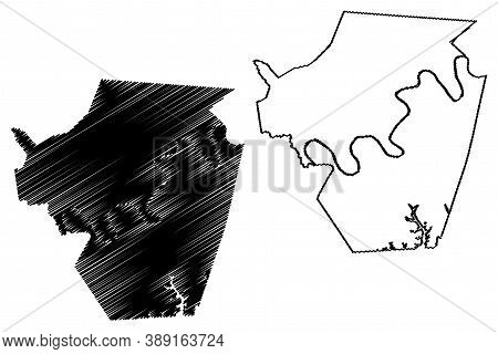 Cumberland County, Kentucky (u.s. County, United States Of America, Usa, U.s., Us) Map Vector Illust