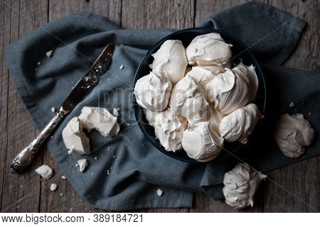 Meringue Delicious Dessert With Eggs And Sugar