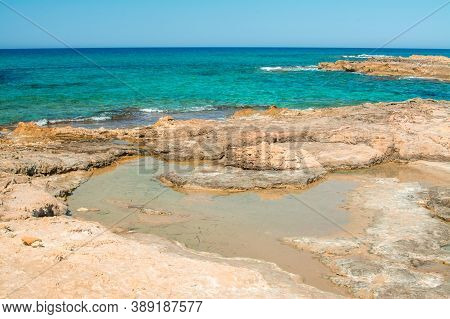 Photo Of Greece Island Chrysi With White Sand  Cedar Trees