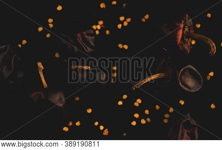 Dry Mexican Cascabel Chile Macro Close Up, Selective Focus