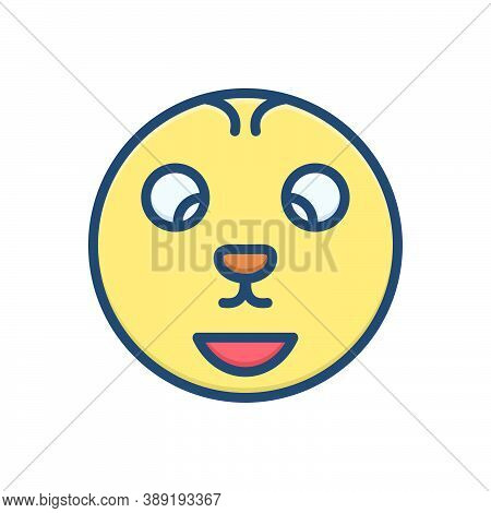 Color Illustration Icon For Offbeat Odd Strange Weird Unusual